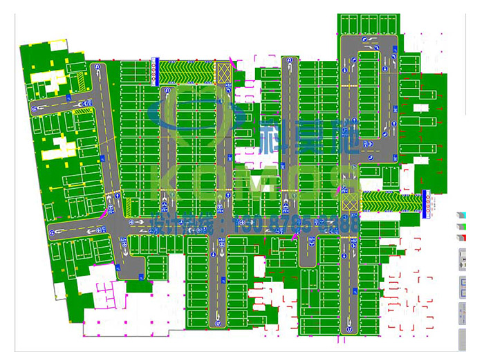 地下车库平面图设计方案-福建/江西/山东/河南-贵州科莫施停车场设计